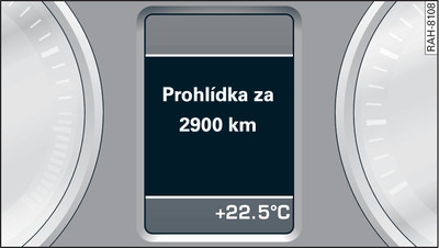 Sdružené přístroje: příklad ukazatele servisních intervalů